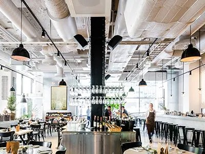 新宝GG助力斯德哥尔摩的法国工业风餐厅Usine